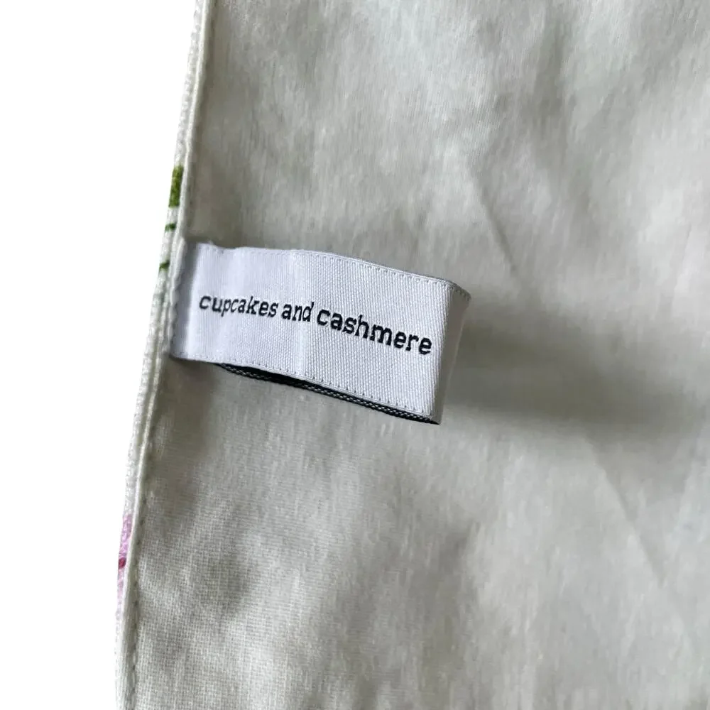 Cupcakes & Cashmere Embroidered Floral Table Runner 14x72 Pop of Color NEW